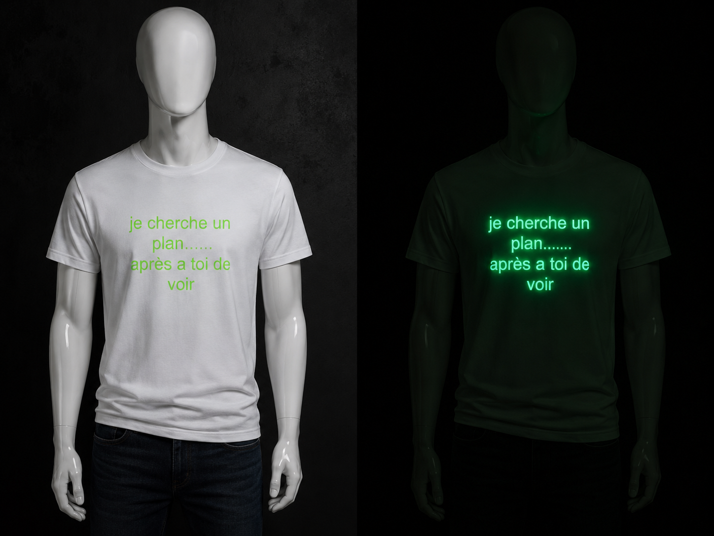 ✨ T-shirts phosphorescents personnalisés ✨