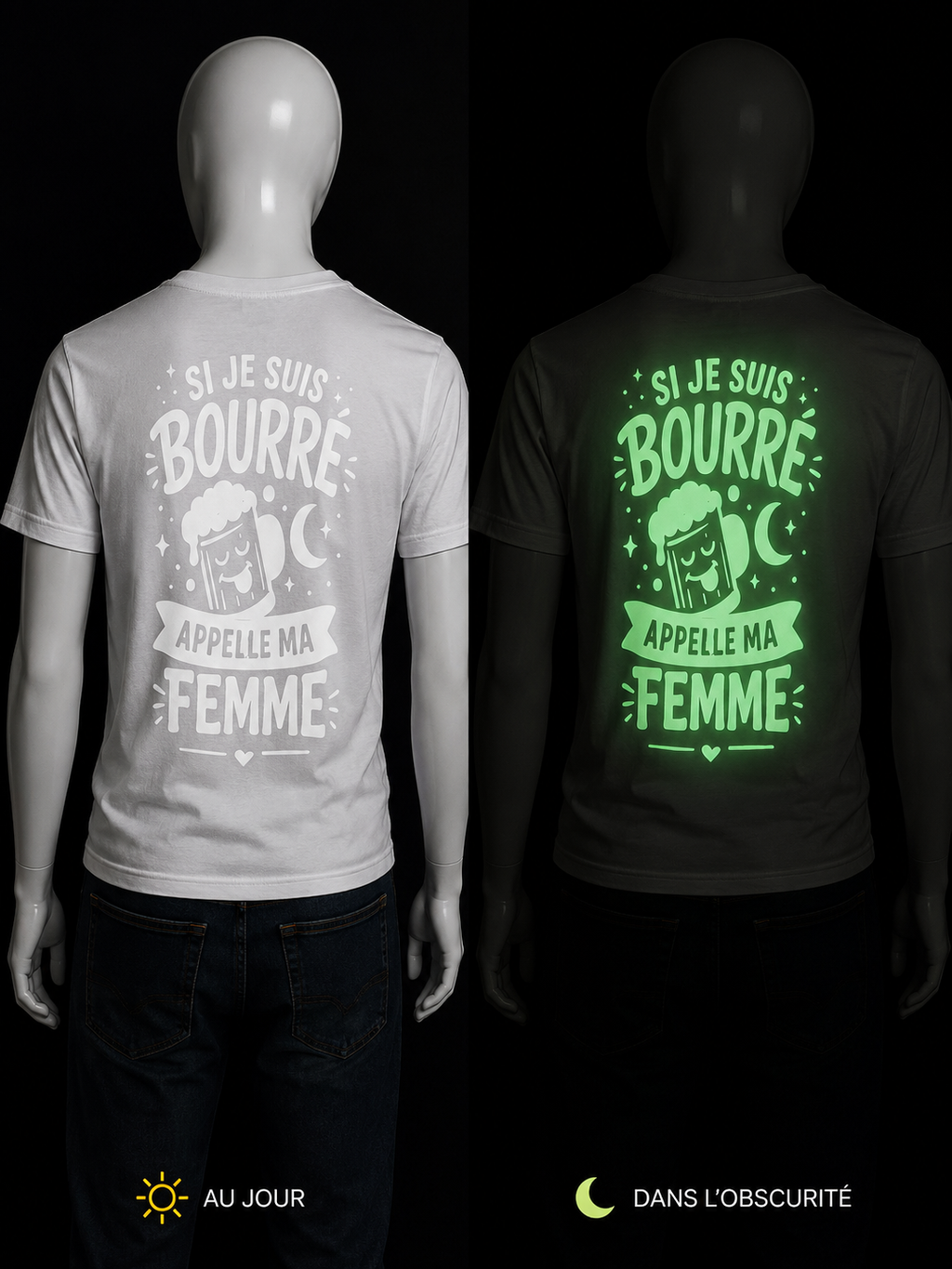 T-shirt Phosphorescent – Si Je Suis Bourré