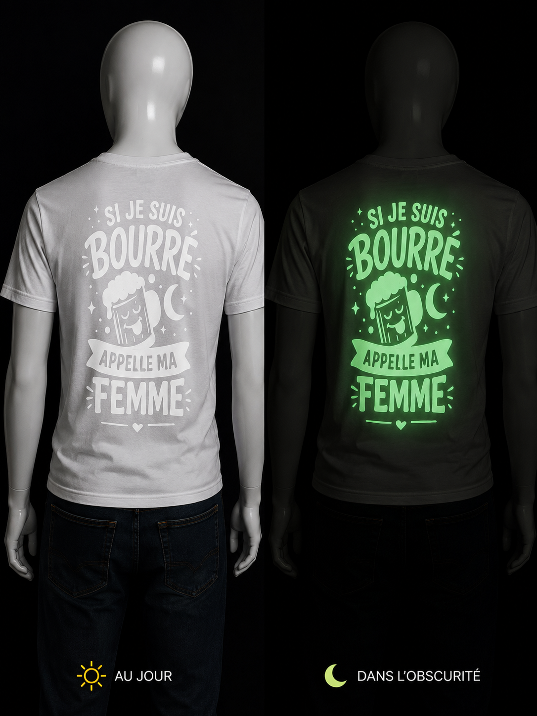 T-shirt Phosphorescent – Si Je Suis Bourré