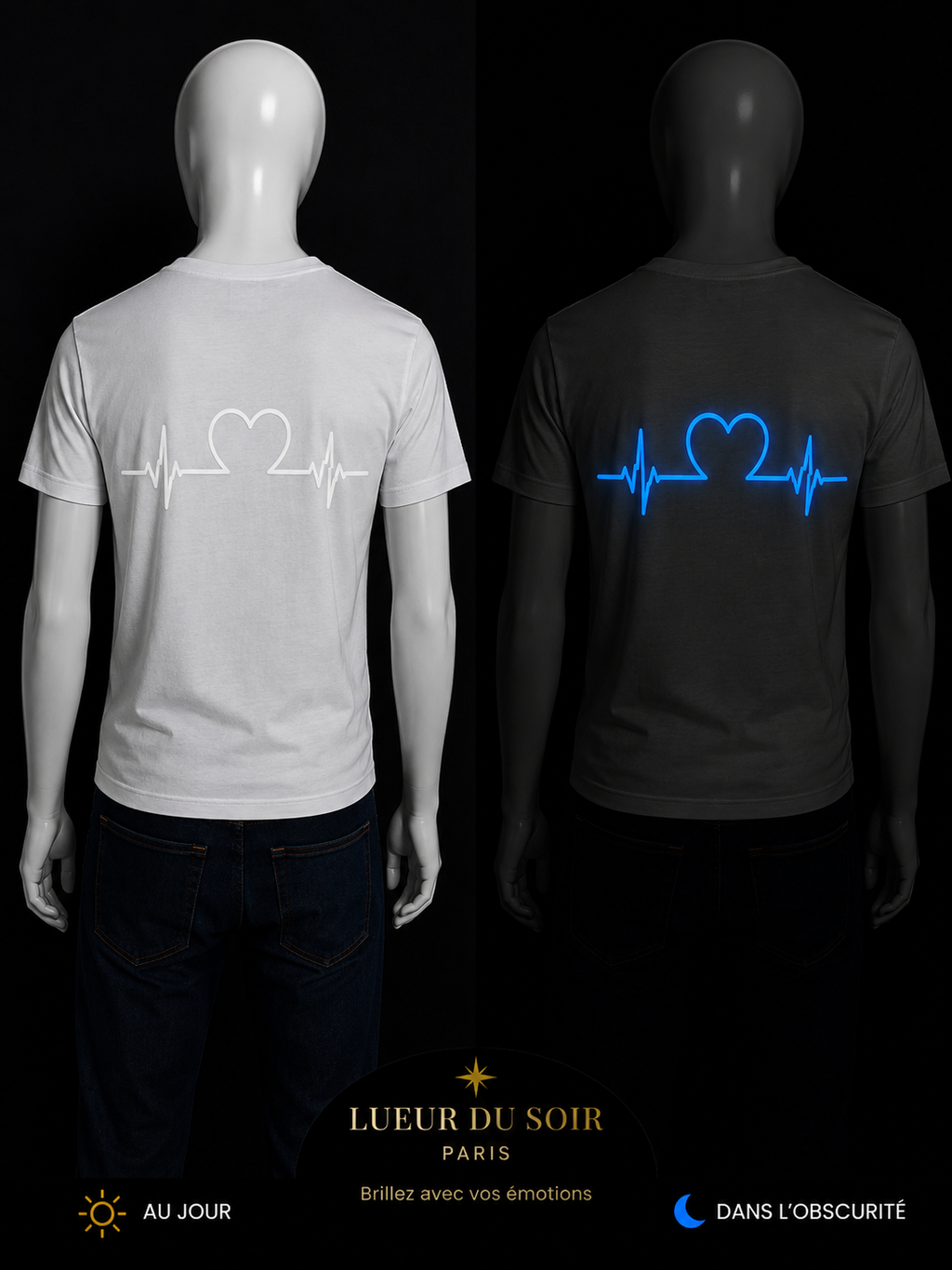 T-shirt Phosphorescent – Cœur