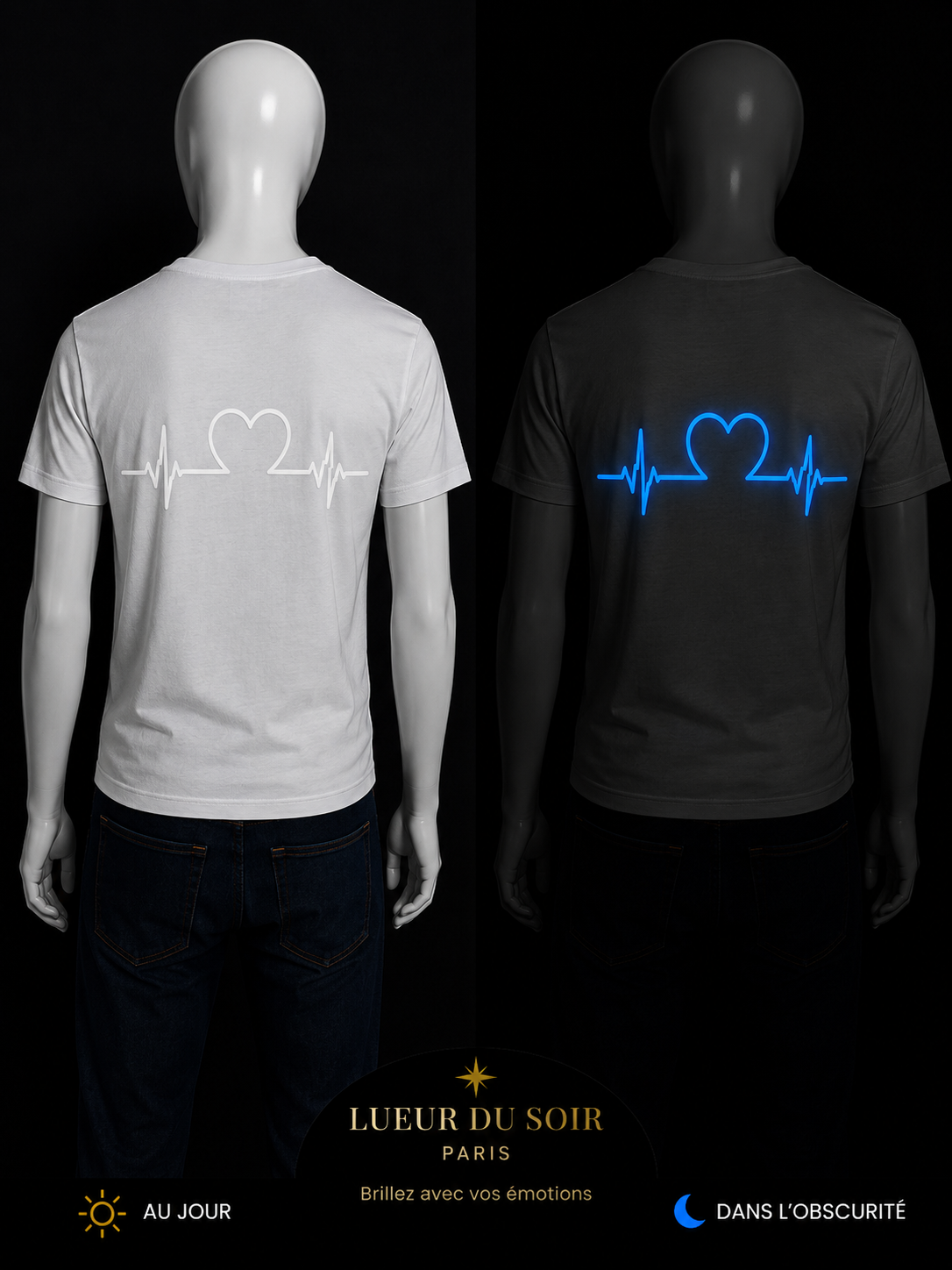 T-shirt Phosphorescent – Cœur