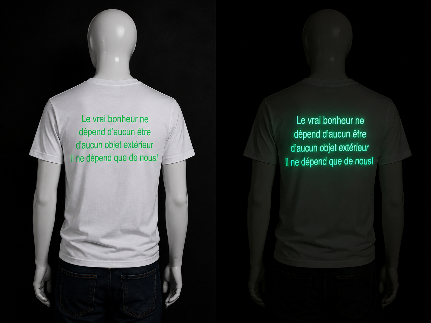 ✨ T-shirts phosphorescents personnalisés ✨